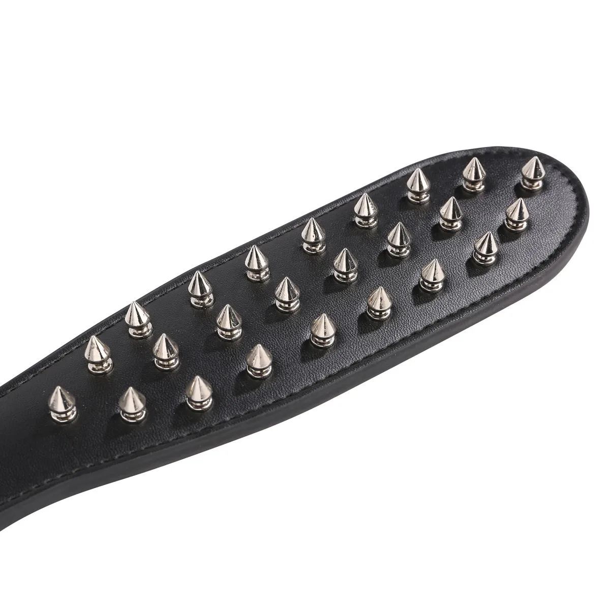 Racchette con rivetti punk in pelle PU da 30 cm, frusta per sculacciate, gioco di ruolo, equitazione per allenamento di cavalli
