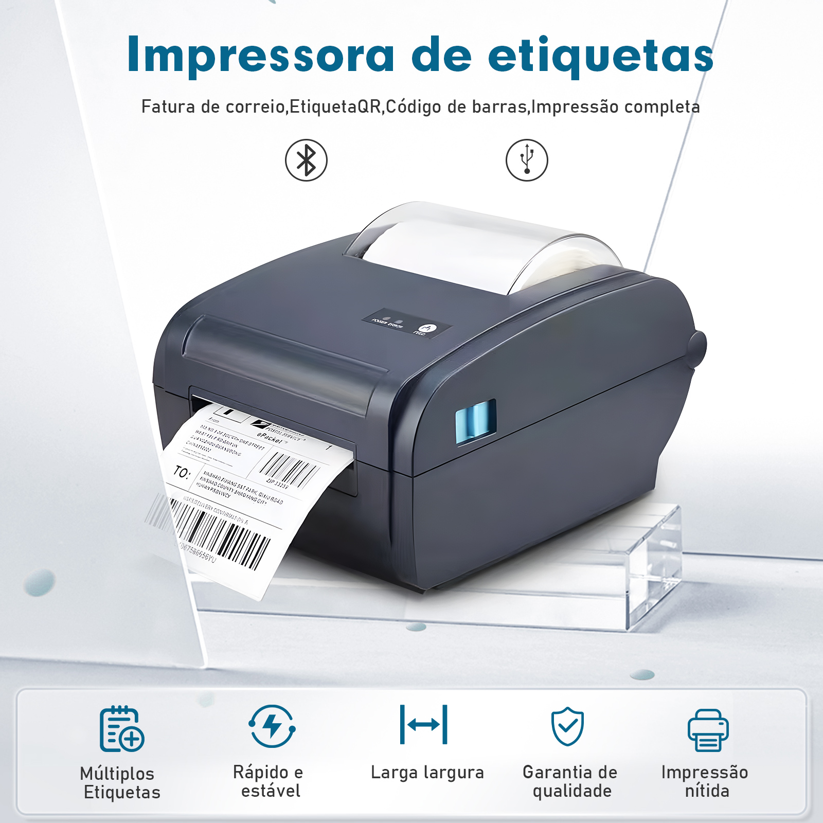 etiquetadora，impressora de etiquetas， etiquetadora impressora portátil， etiqueta， Suporta Bluetooth USB，impressora etiqueta