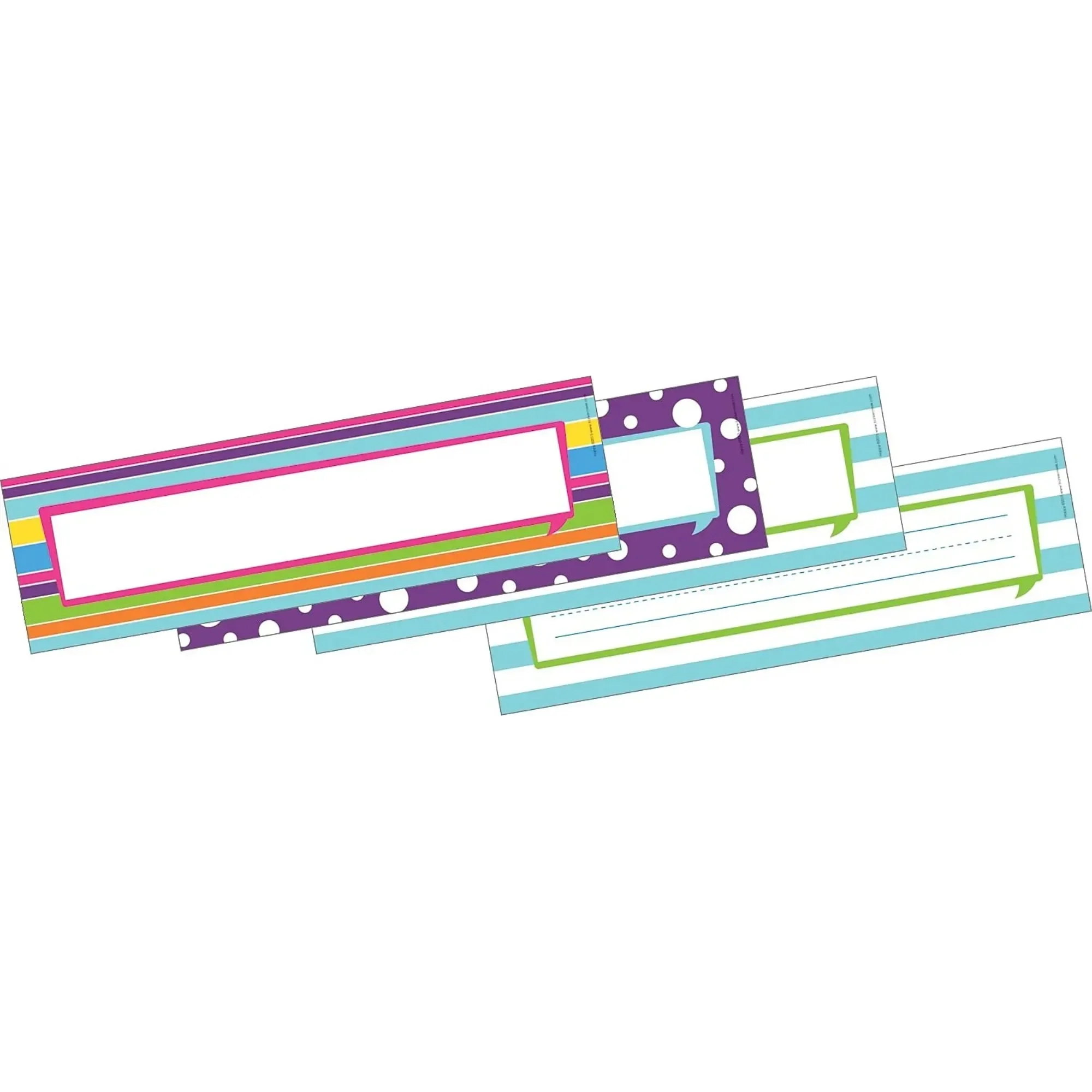 Barker Creek Double-Sided Happy Name Plates & Bulletin Board Signs 12" long x 3-1/2" wide 36/Pack