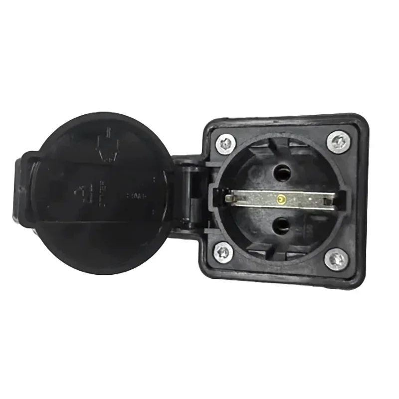 2Kohm 16A 3.5KW 220V V2L Discharger Converter TYPE 2 IEC62196-2 to Universal Schuko Socket EV Car Discharge Adapter for BYD