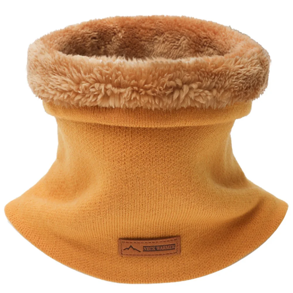 Bufanda cálida de felpa de Cachemira para hombre y mujer, máscara facial de punto, bufandas para el cuello, Bufanda gruesa con forro polar