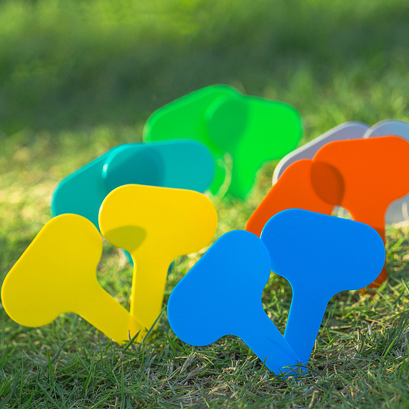 100 個ガーデンラベル植物分類分類サインタグチケットプラスチックライティングプレートボードプラグインカードカラフル