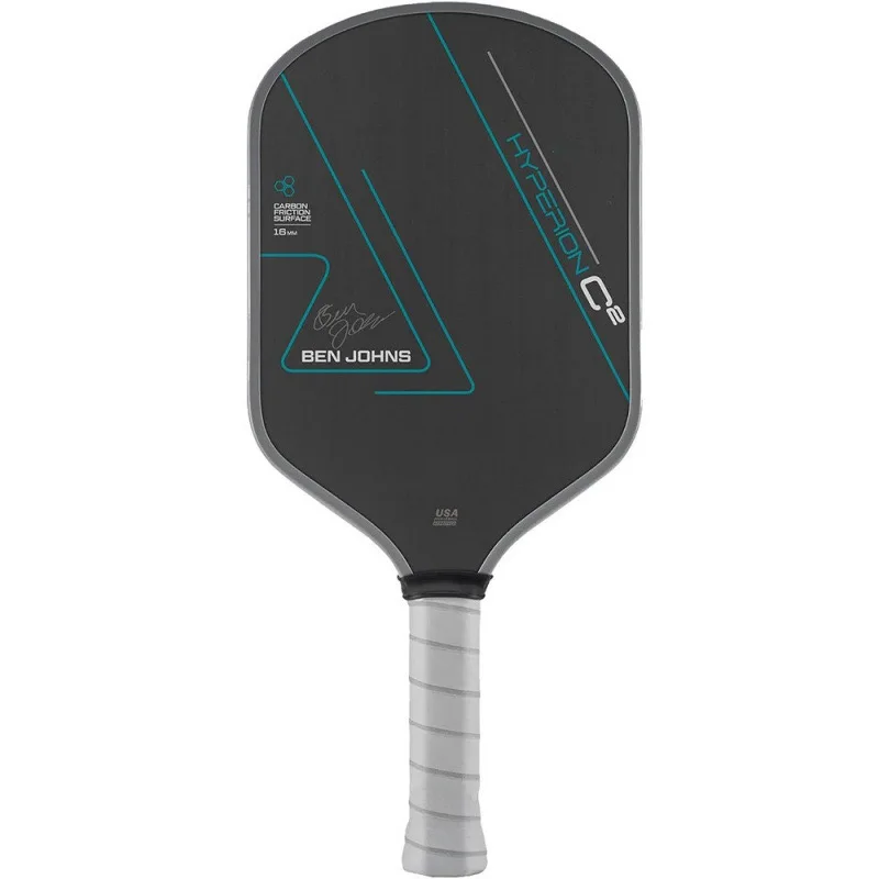 BEN JOHNS Hyperion C2 T700 paleta de Pickleball de fibra de carbono superficie de fricción 16mm núcleo de potencia de polímero potencia mejorada y giro y Control