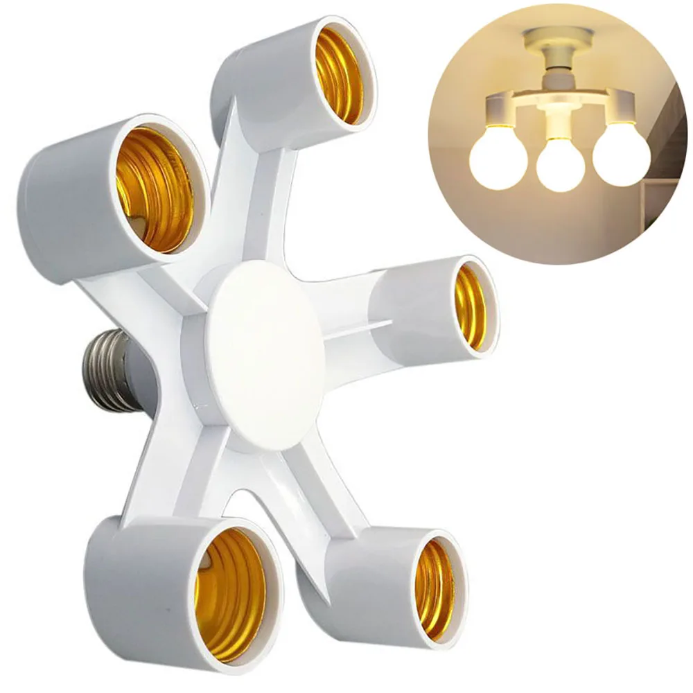 Répartiteur de douille de Base E27 E27 à E27 EU, support de lampe d'ampoule LED 2 en 1/3 en 1/4 en 1/5 en 1/6 en 1, douille de lampe LED, support adaptateur d'ampoule