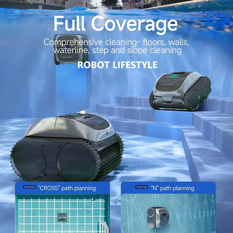 Cordless Robot Swimming Pool Vacuum Cleaner WYBOT C1 APP Control Ultra Stronger Suction,Battery 4600mAh 120mins Running Time