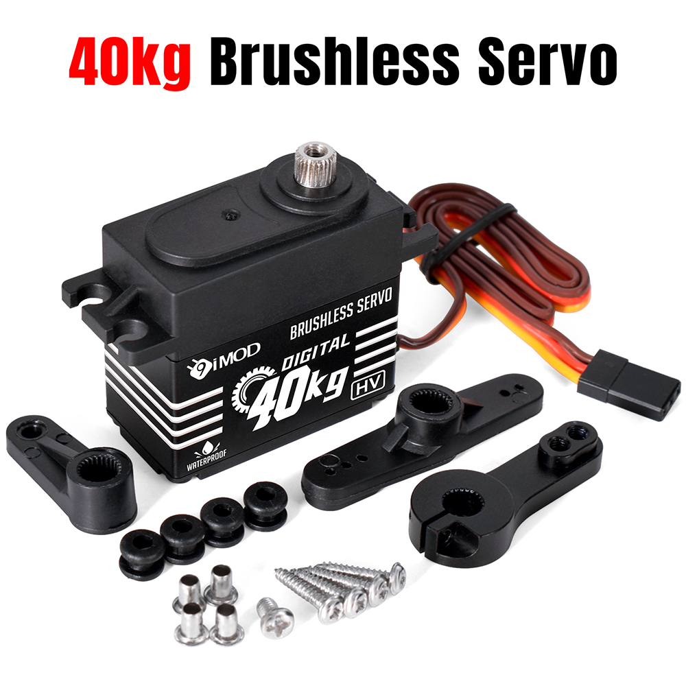 9imod Bürstenloses Servo 20/30/40 kg Gehäuse aus Aluminiumlegierung, wasserdichtes digitales Metallgetriebe-Servo für 1/8 1/10 RC Crawler Car Boat DIY