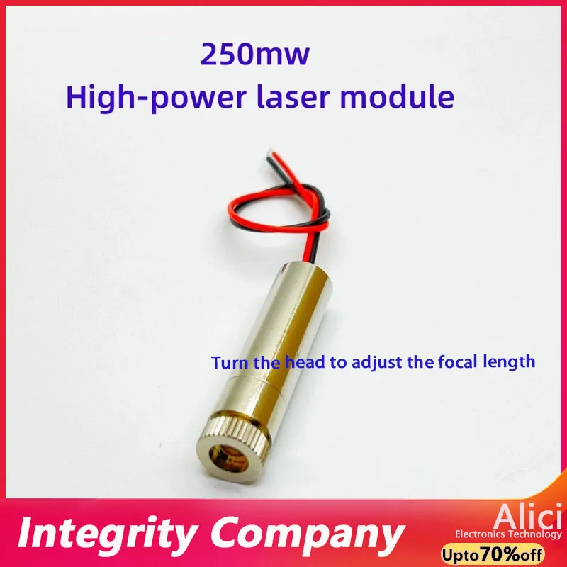 650nm 250mW high-power Red Dot Laser Head CNC Engraver Focusing Module Dot Locator Adjustable Focal Length