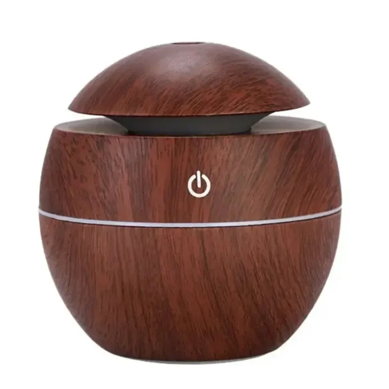 USB อัลตราโซนิก Cool Mist Sprayer น้ํามันหอมระเหยกลิ่นหอม Mini Home ไม้ Grain Air Humidifier ไฟฟ้า Air Aroma Diffuser Purifie