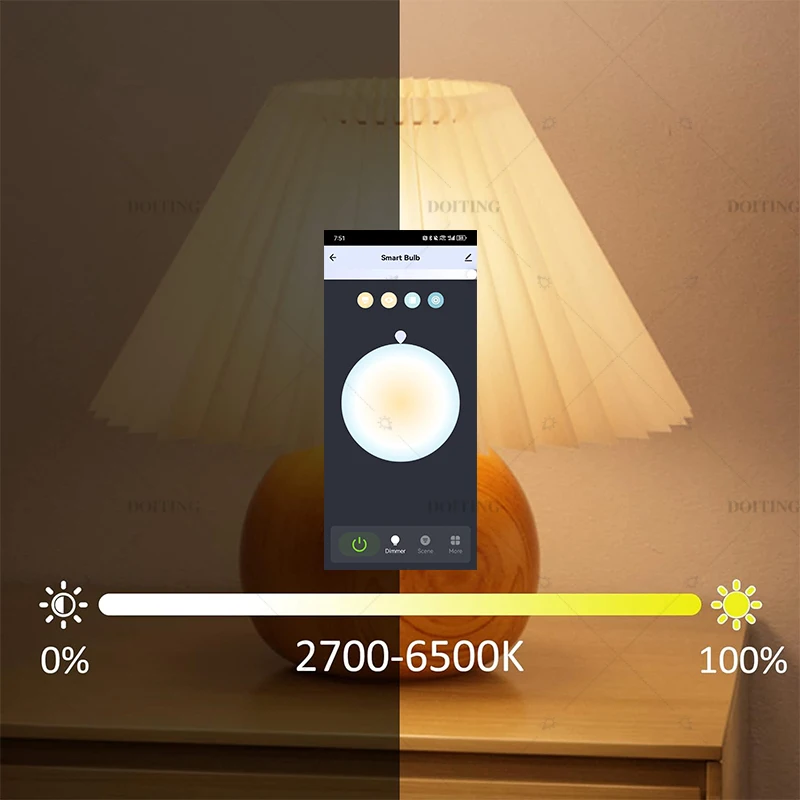 Smart Life Tuya WiFi E27 bombilla luces LED aplicación Control de voz regulable funciona con el asistente de Google Alexa 220V 2700-6500K