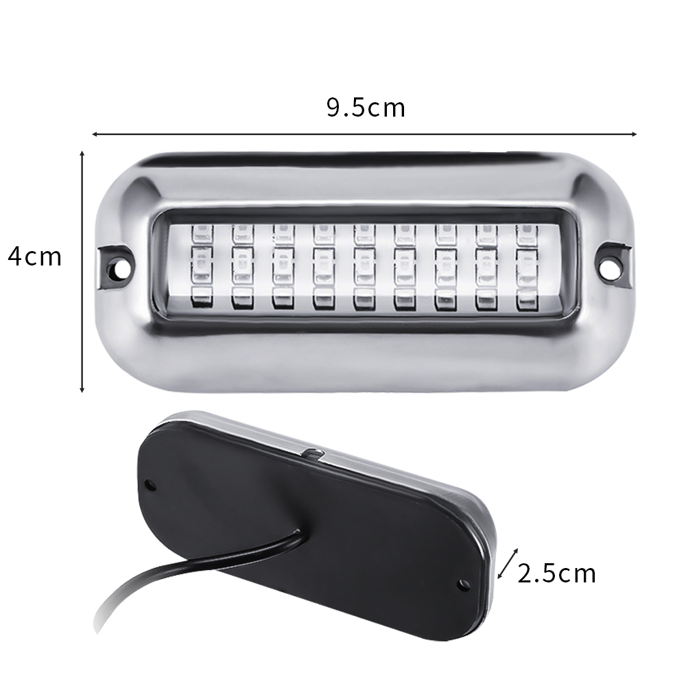 27LED 12V Boot Hecklicht Unterwasser Ponton Marine Schiff Boot Zubehör Licht Edelstahl Wasserdicht Marine Licht IP68