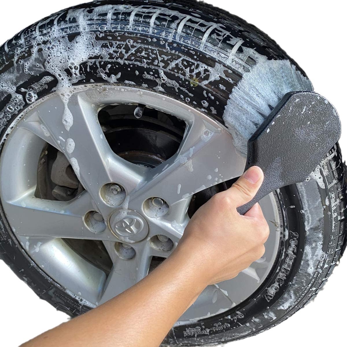 รถยางล้อแปรงทําความสะอาดขอบรายละเอียดแปรงล้างผ้าเช็ดตัวชุด Universal ล้อยางอุปกรณ์ทําความสะอาด