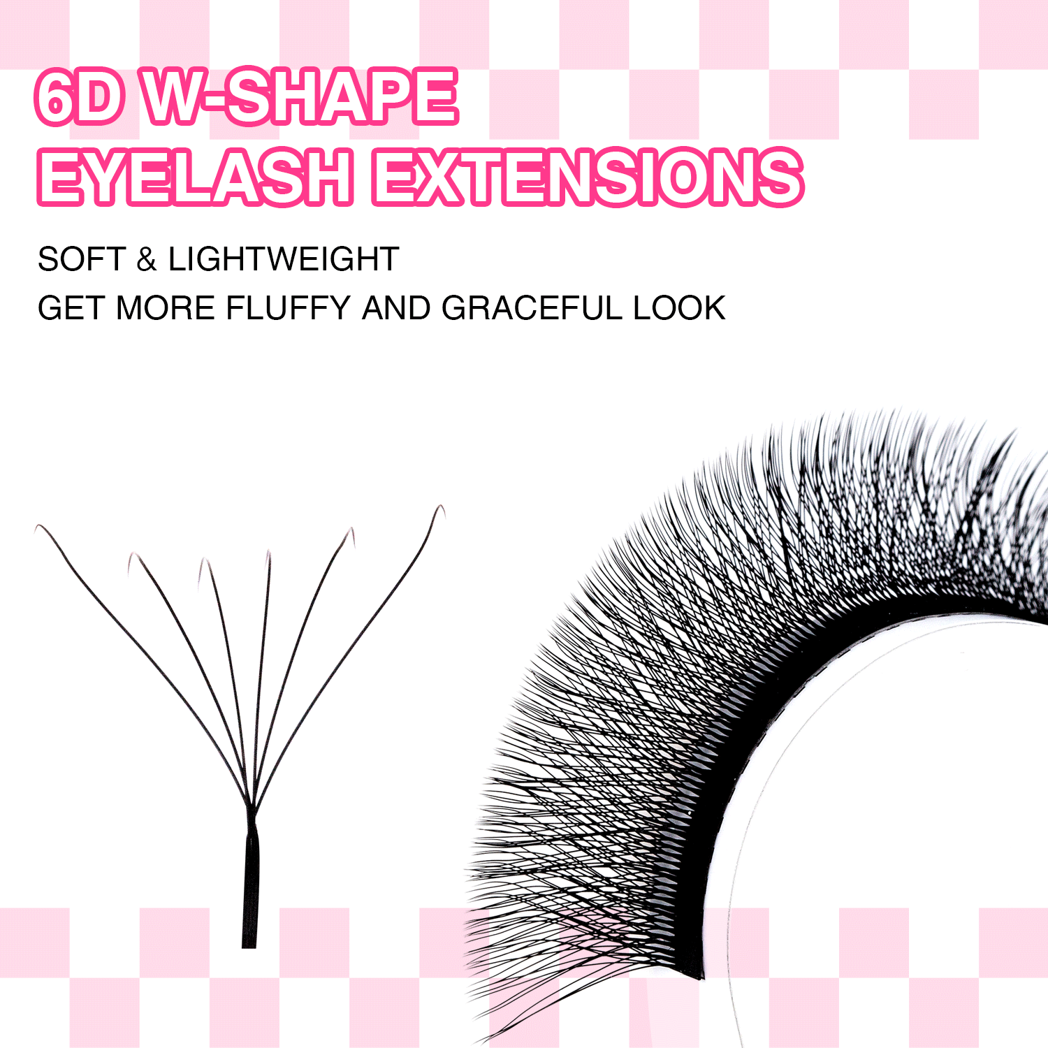 TDANCE 3D 4D 5D 6D Premade Fans Eyelash Extension W Style Faux Mink Natural Soft Bloom Lash Automatic Flowering Volume Eyelashes