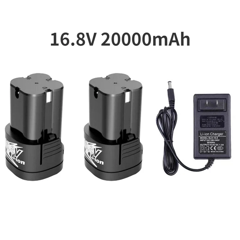 Batería recargable de iones de litio de 20000mAh y 16,8 V para destornillador inalámbrico, taladro eléctrico, Mini amoladora angular, herramientas eléctricas