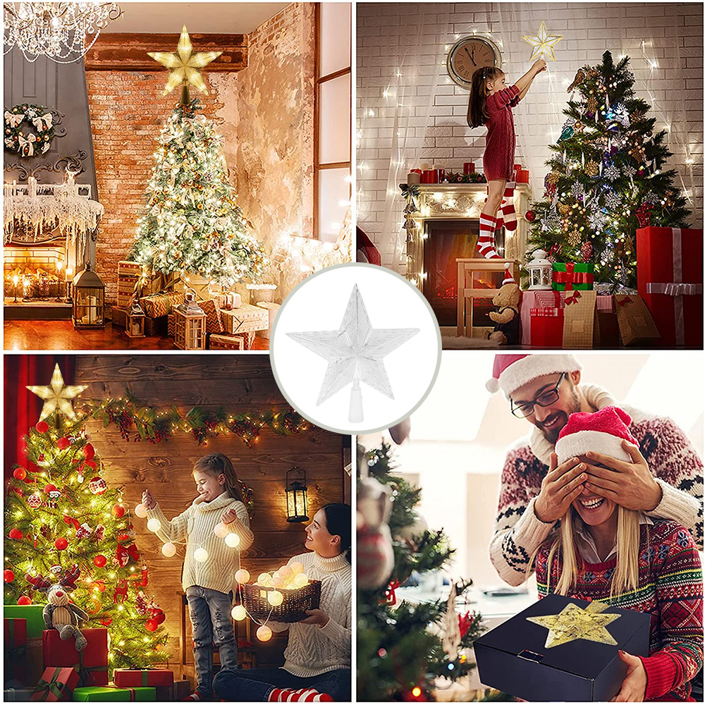 Navidad 2023 árbol de Navidad luces Led de estrellas decoración de árbol de Navidad adornos guirnalda luces de hadas para Navidad decoración de fiesta de año nuevo
