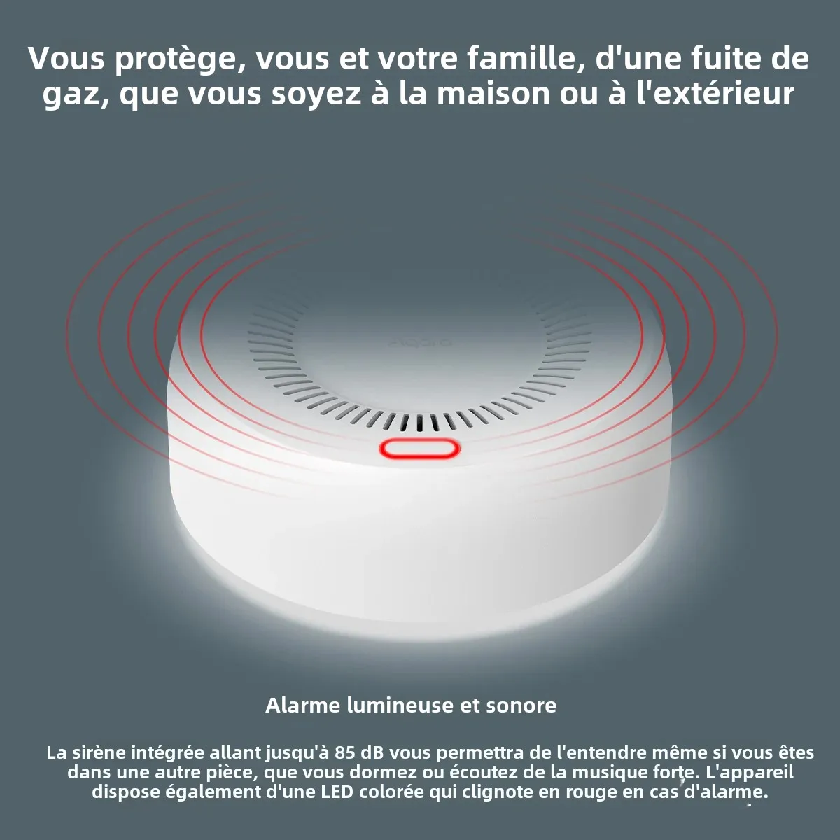 Aqara détecteur de fumée capteur détecteur de gaz naturel Zigbee 3.0 moniteur d'alarme incendie alerte sonore Assistant à domicile APP fonctionne avec Homekit
