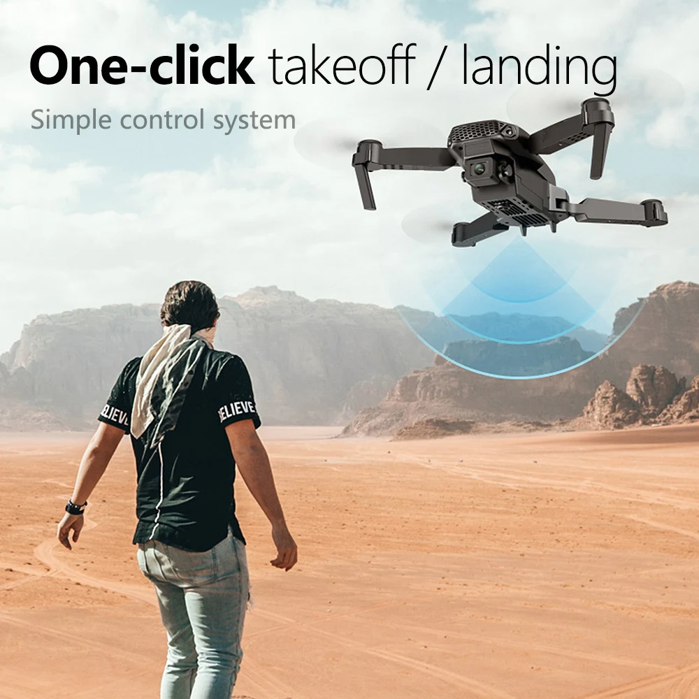 E88 Mini Drone UAV 360 degrés rotatif pliant WiFi télécommande photographie aérienne quadrirotor jouet hélicoptère un clic nouveau