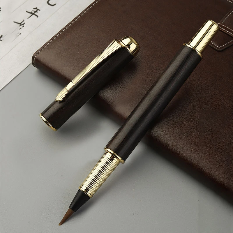 Hohe Qualität Metall Matt Brunnen Stift stil Pinsel Kalligraphie Stift Unterschrift Business Büro Schule Liefert Schreiben Neue