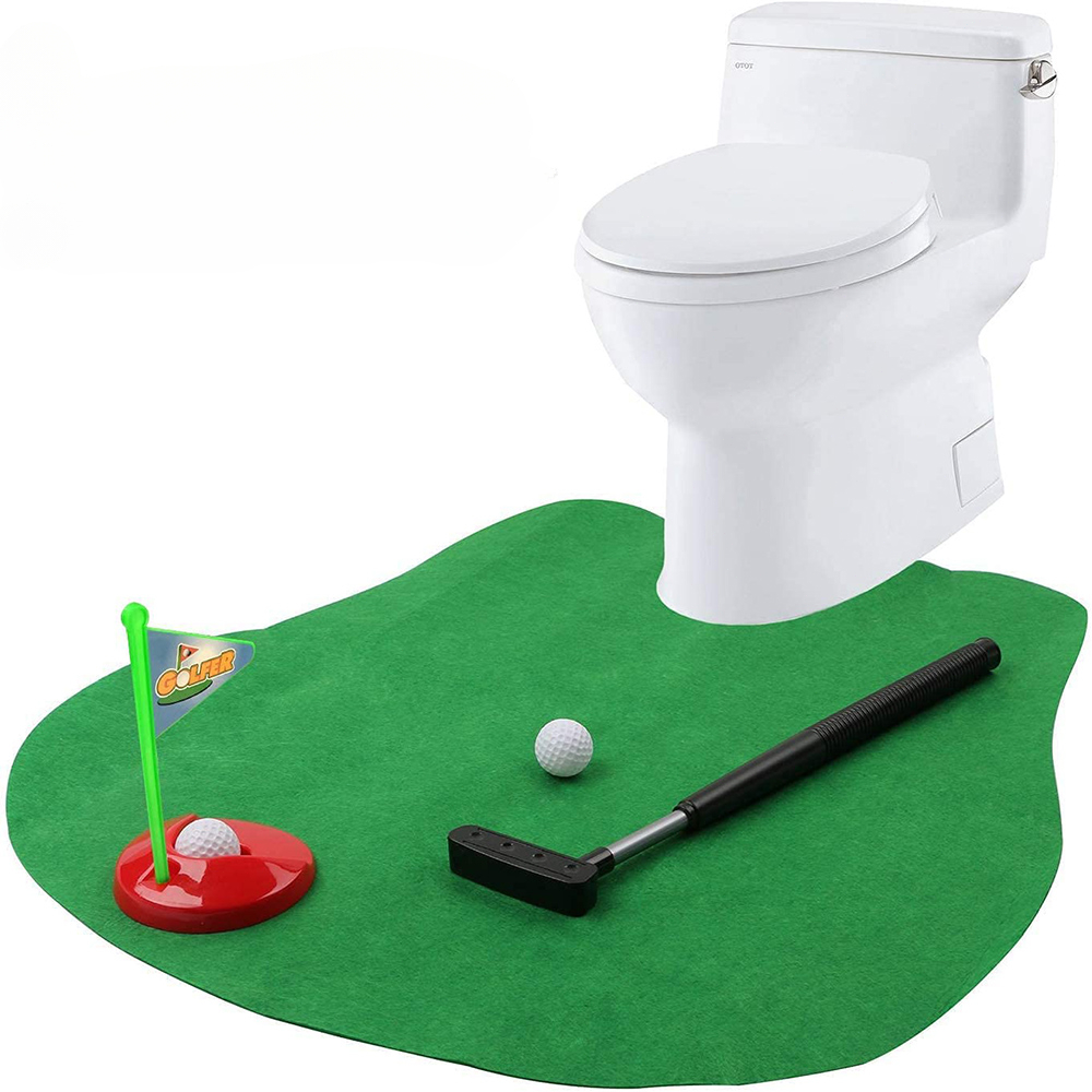Mini Toilette Golf Spielzeug Set Toilette Zeit Golf Spiel Set Golf Training Zubehör Geschenk für Geburtstag Party