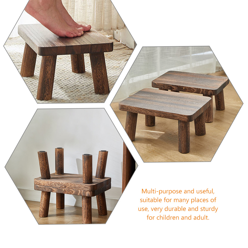 Square Mini Stool Wooden Step Stools For Foot Stool Small Bed Child Bedroom Bathroom Kitchen Childrens Stools Wooden Stool