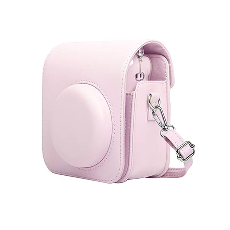 PUレザーソフト保護ケース Instax Mini 12 カメラ用 ショルダーストラップ付き 富士フイルムフィルムカメラトラベルバッグ