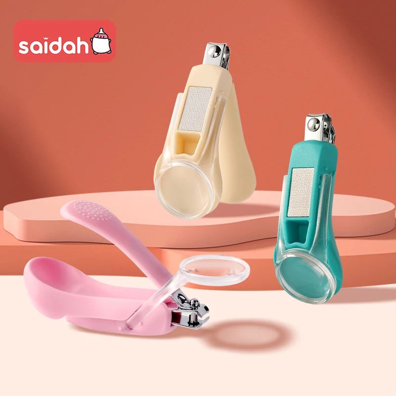 Infant Baby Nagel Schneiden Clippers Werkzeuge Kinder Kinder Lupe Glas Finger Nagel Cutter