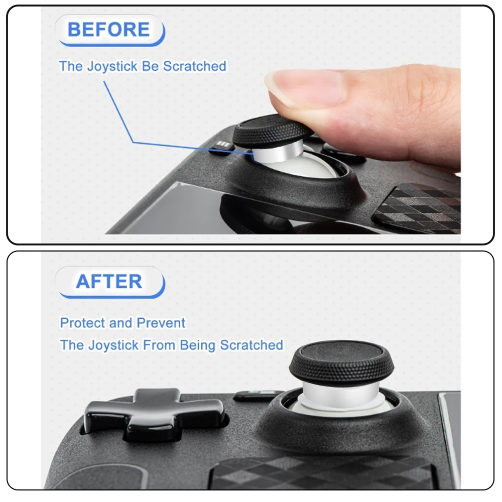 For Steam Deck Game Joystick Rocker Protector Rings Silicone Elastic Cover For Xbox PS4 PS5 VR2 Controller Game Accessories
