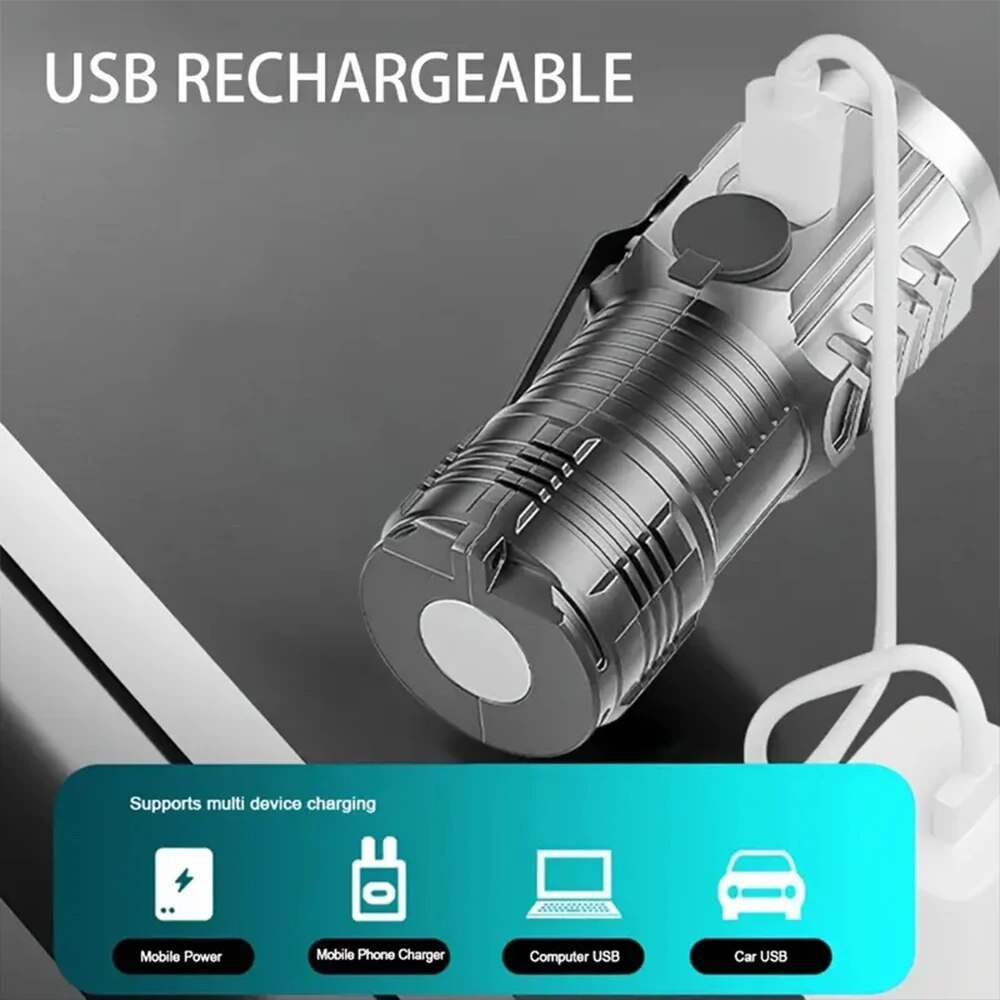 Dreiäugige Monster-Taschenlampe, Nachtwanderung, tragbar, blendend, starker Magnet, Stroboskop-Beleuchtung, kleine Monster-LED-Taschenlampe