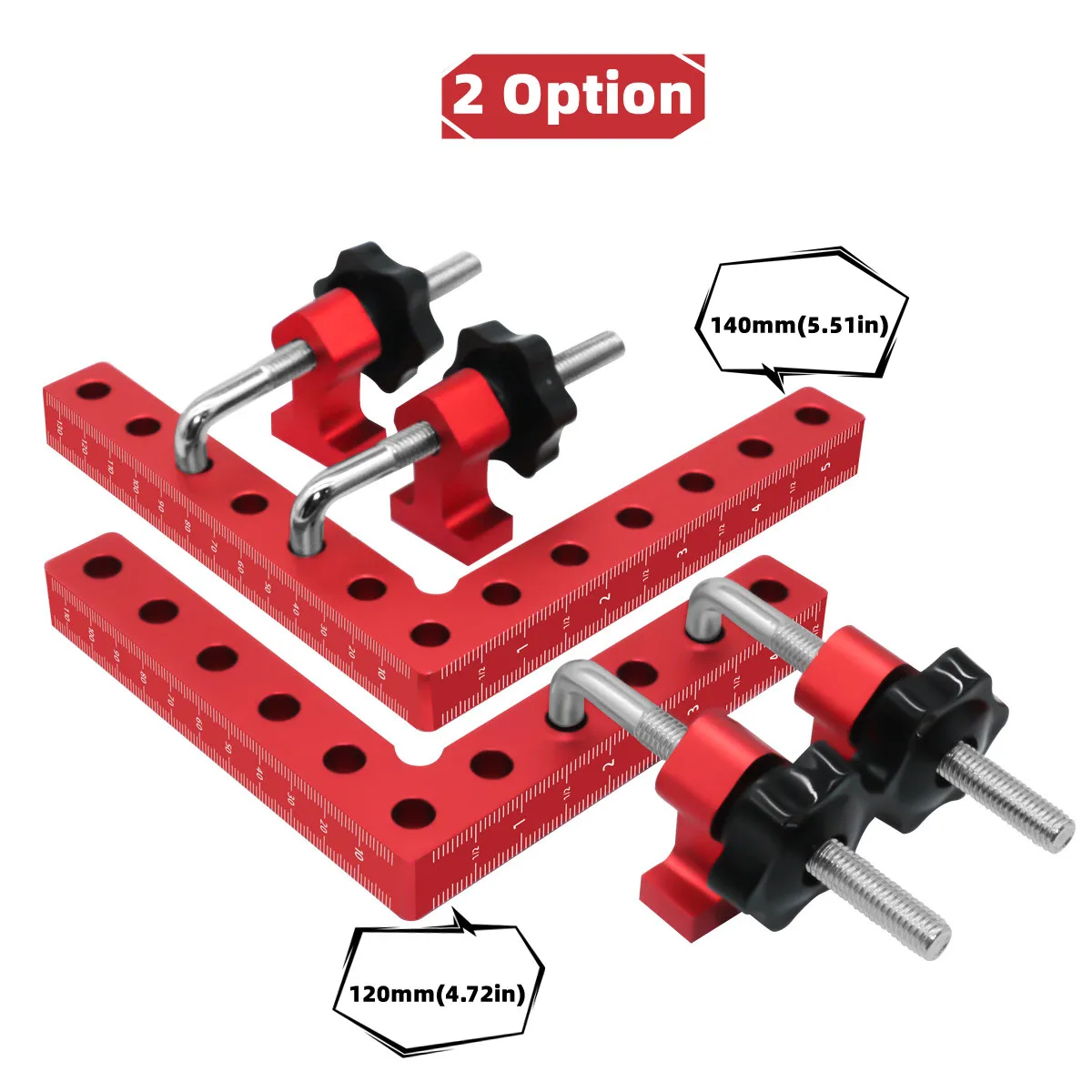 Clip de fixation à Angle droit de 120/140mm, fixation auxiliaire en forme de L à 90 degrés, Clip de fixation du panneau de positionnement, outil de serrage pour le travail du bois