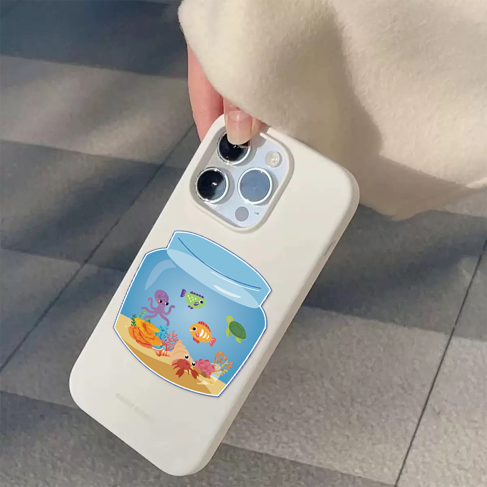 8/16PCS Creatieve Aquarium Puzzel Sticker Handgemaakte DIY Notebook Desktop Creatieve Decoratie Waterdichte Sticker