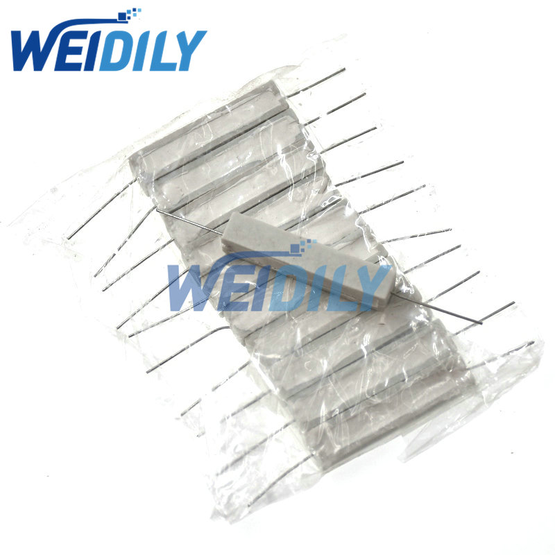 Bộ 5 10W 5% Xi Măng Điện Trở Điện Kháng 0.1 ~ 10K 0.1R 0.5R 10R 50R 0.22 0.33 0.5 1 2 5 8 10 15 20 25 30 100 1K 2K 3K Ohm