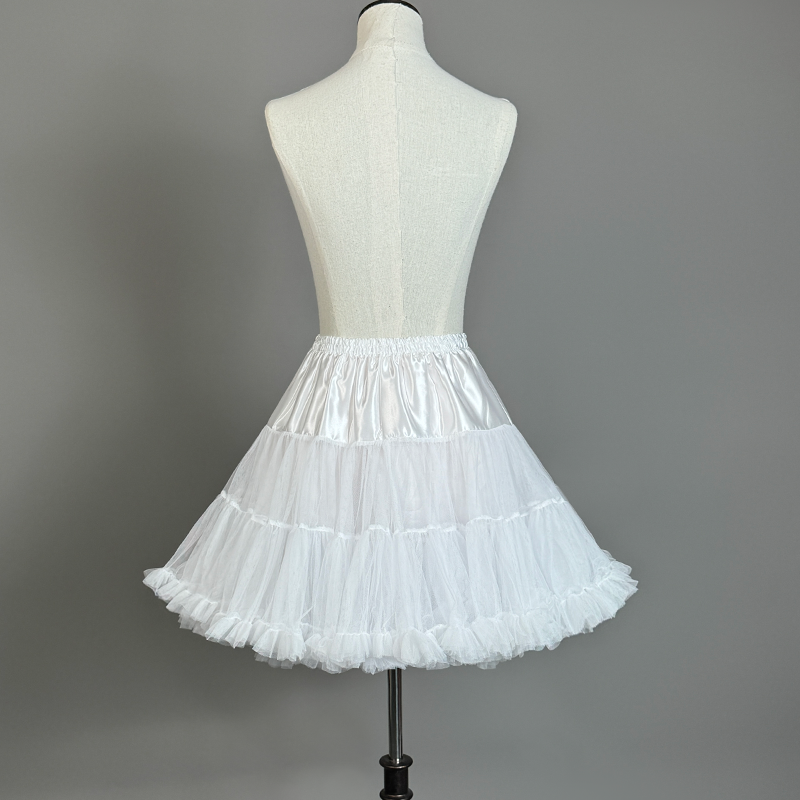 Woman Short Fluffy Petticoat Crinoline Lolita Tutu Under Skirt For Pleated Skirt Cosplay Wedding Prom Dress