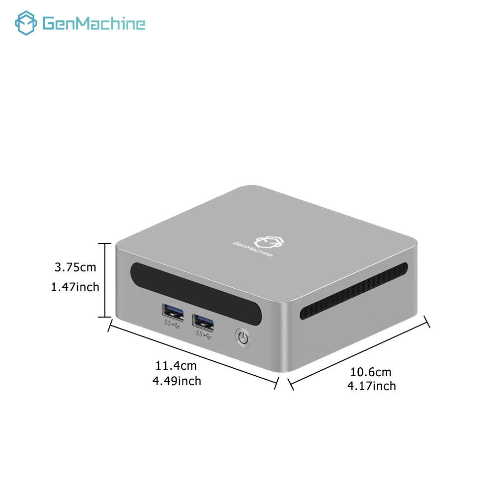 Genmachine AMD R5 6600H ES Новый мини-ПК Windows 11 WiFi 6 Игровой ПК DDR5 4800 МГц 4,2 ГГц Процессор M.2 SSD Поддержка компьютера 4K