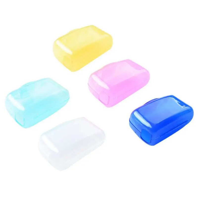 5 ชิ้นฝาครอบแปรงสีฟันแบบพกพาเดินทางแปรงสีฟันแบบพกพากรณีป้องกันกลางแจ้งกรณีกันฝุ่นแบบพกพากรณีแปรงสีฟันเดินทาง
