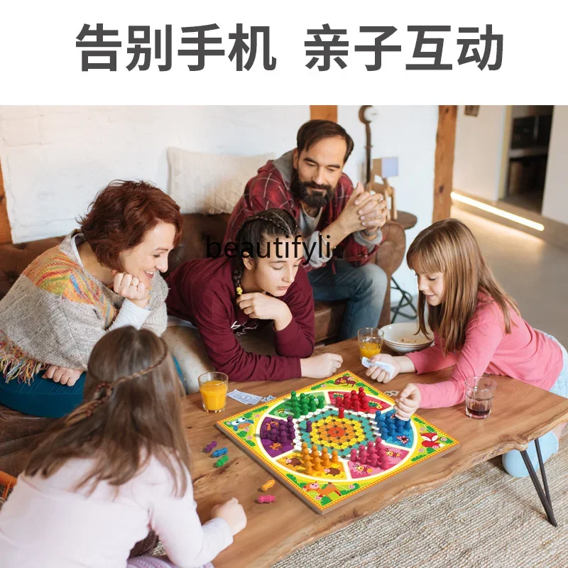 子供と親のための2in 1チェスボードゲーム,教育的でインタラクティブなおもちゃ
