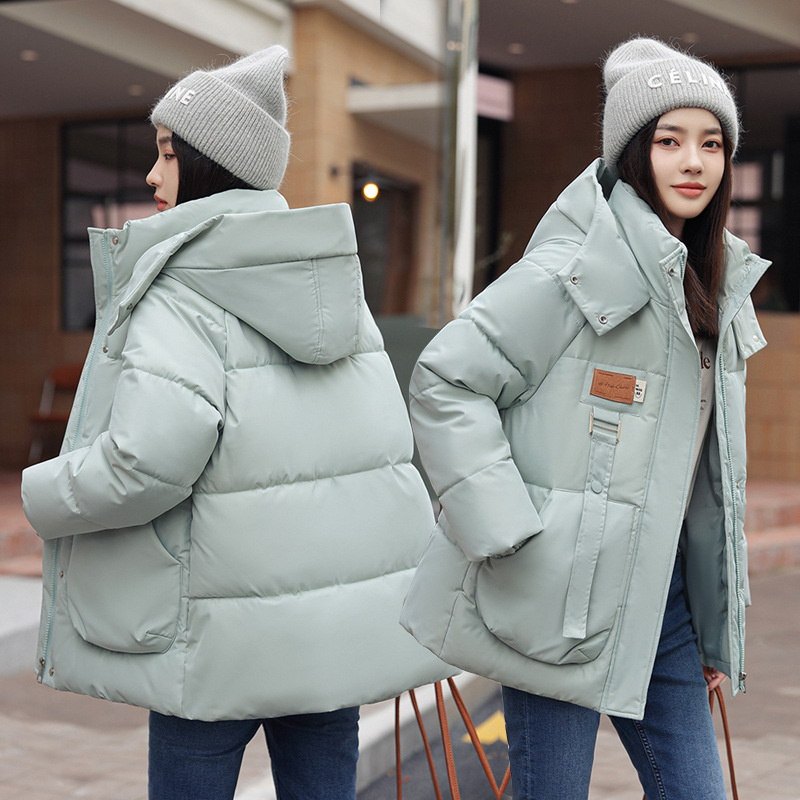 Chaqueta de invierno para mujer, Parkas para mujer, chaquetas de algodón con capucha, abrigo grueso y cálido a prueba de viento, abrigo informal para estudiante 2023