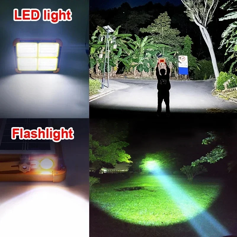 Latarnia kempingowa 20000mAh wysoka lampa słoneczna LED do ładowania namiotu z magnesem potężna latarka Power Bank naprawa lampa awaryjna