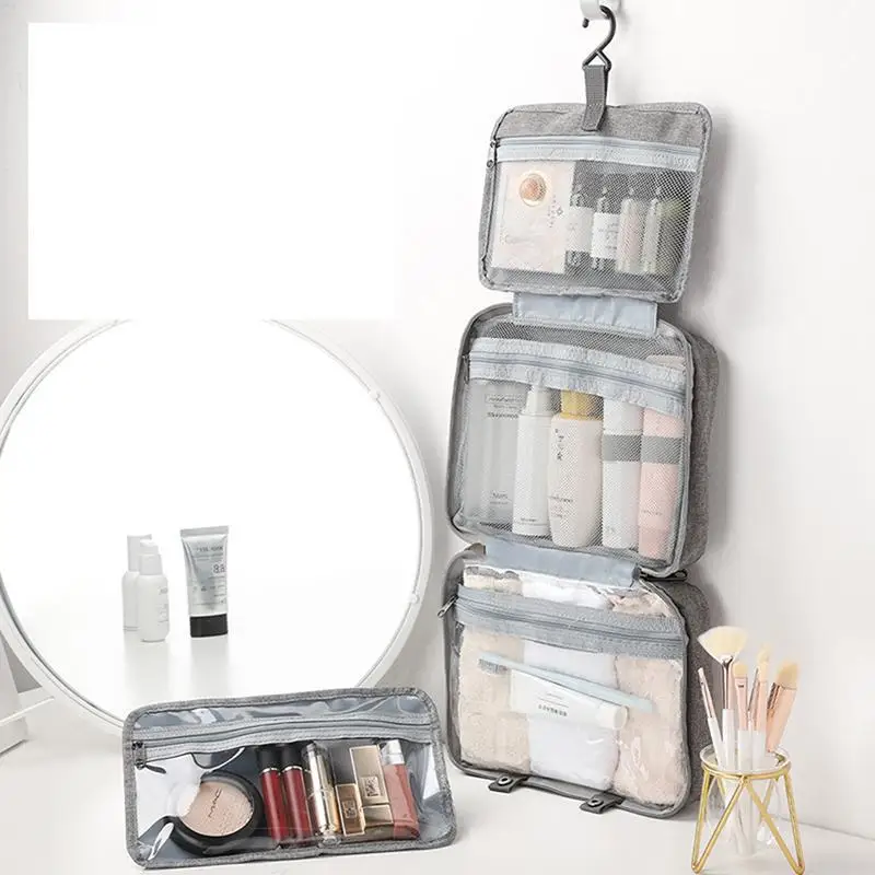 Travel Waterproof Folding Dry and Wet Separation Toiletry Bag Cosmetic Storage Bag Large Capacity Cosmetic Bag