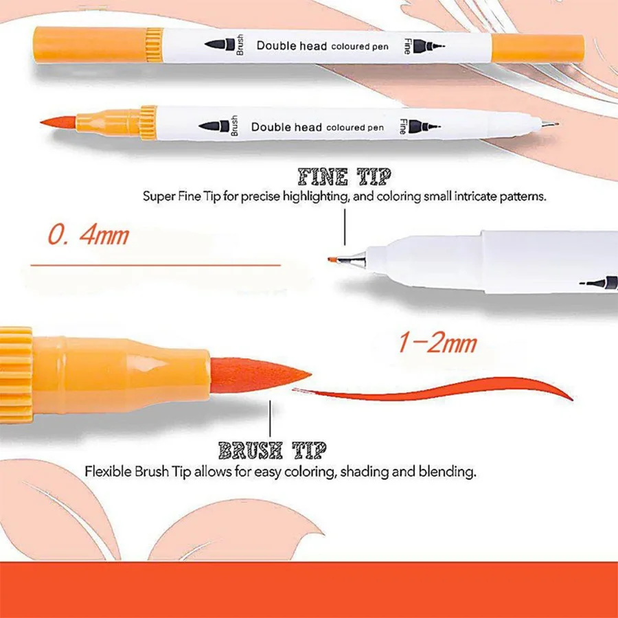 24/48/60/80/100 สี Double-HEAD Washable สี MARKER ชุดอุปกรณ์ศิลปะสําหรับศิลปินเกาหลีเครื่องเขียนอุปกรณ์โรงเรียน