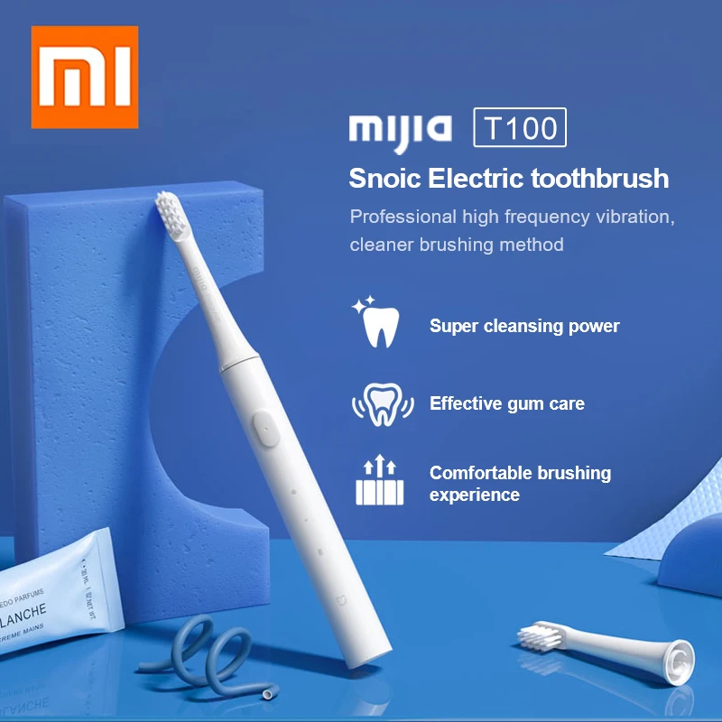 XIAOMI MIJIA Âm Bàn Chải Đánh Răng Điện Không Dây USB Sạc Bàn Chải Đánh Răng Chống Thấm Nước Siêu Âm Tự Động Bàn Chải Đánh Răng