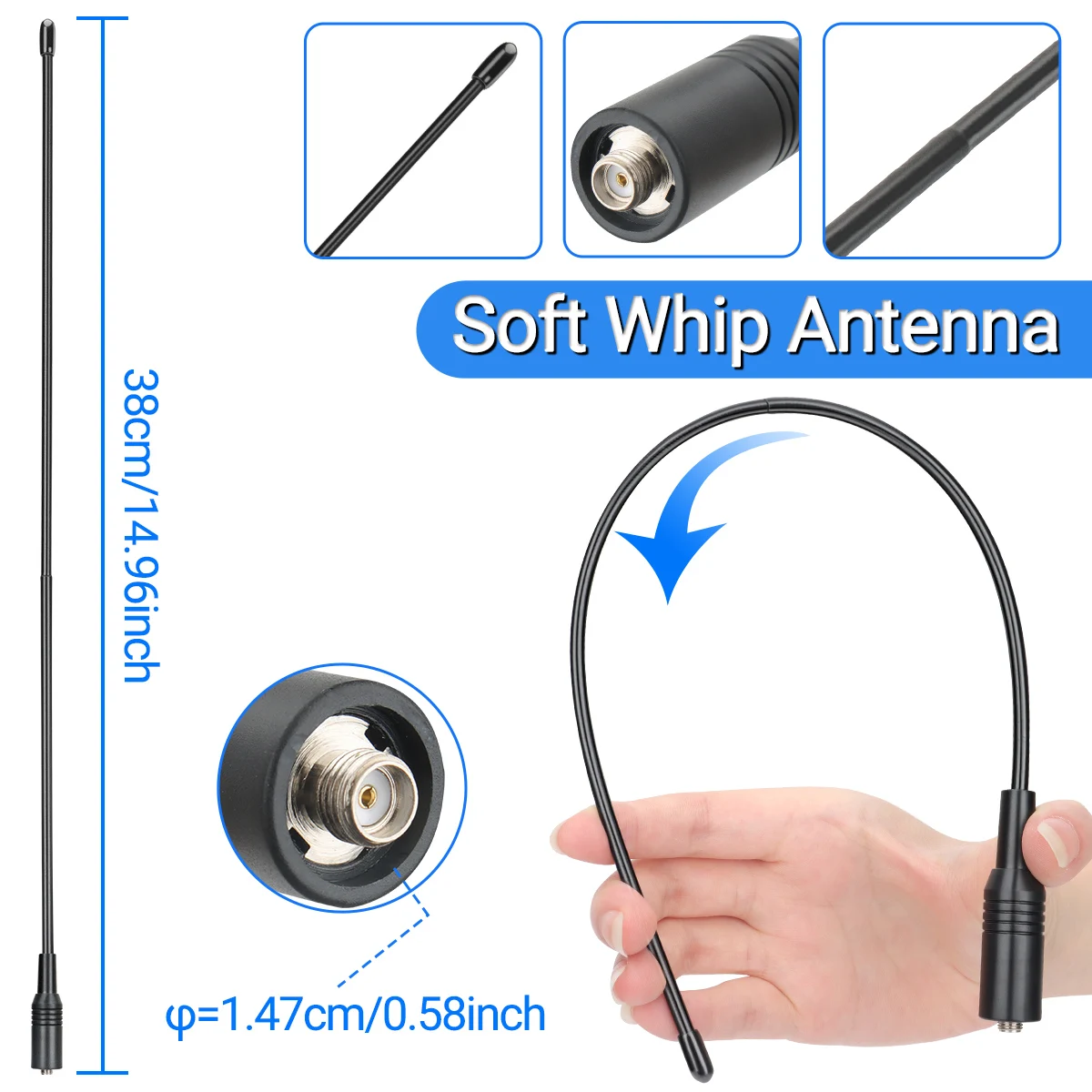 Walkie Talkie AM-771 Air Band Antenne 108-136 MHz SMA-Buchse Antenne für Quansheng UVK5 UVK6 UV5R Plus Baofeng UVK5M Amateurfunk