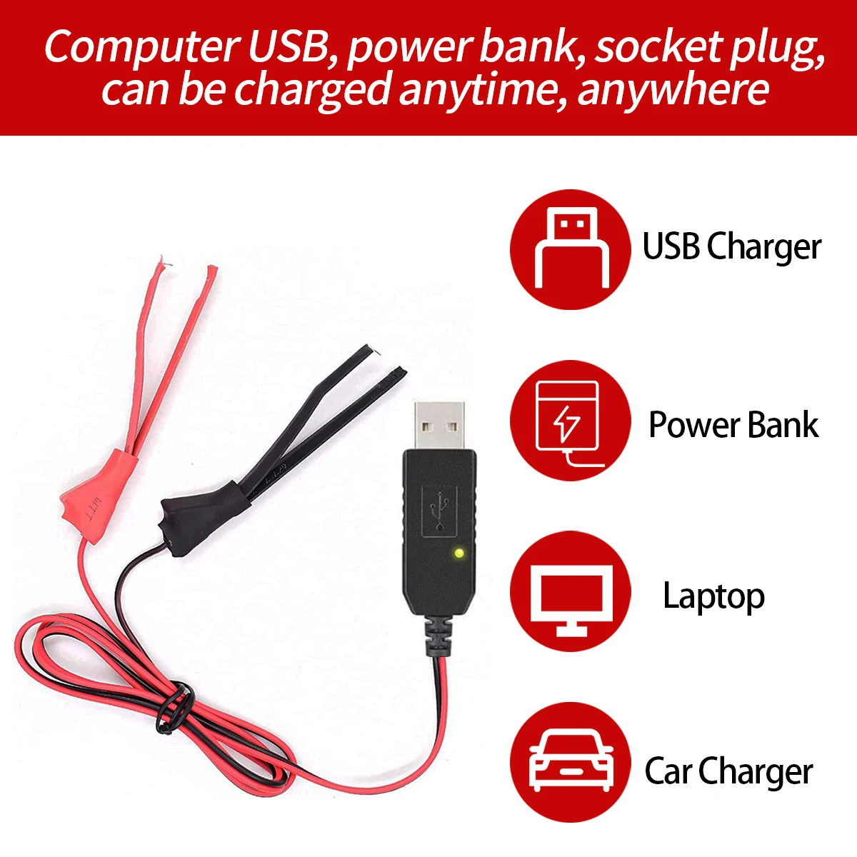 Baofeng トランシーバー ユニバーサル USB 充電器ケーブル BaoFeng UV-5R UV-82 BF-888S TYT Retevis RadioDuaArahdenganLampuIndikator