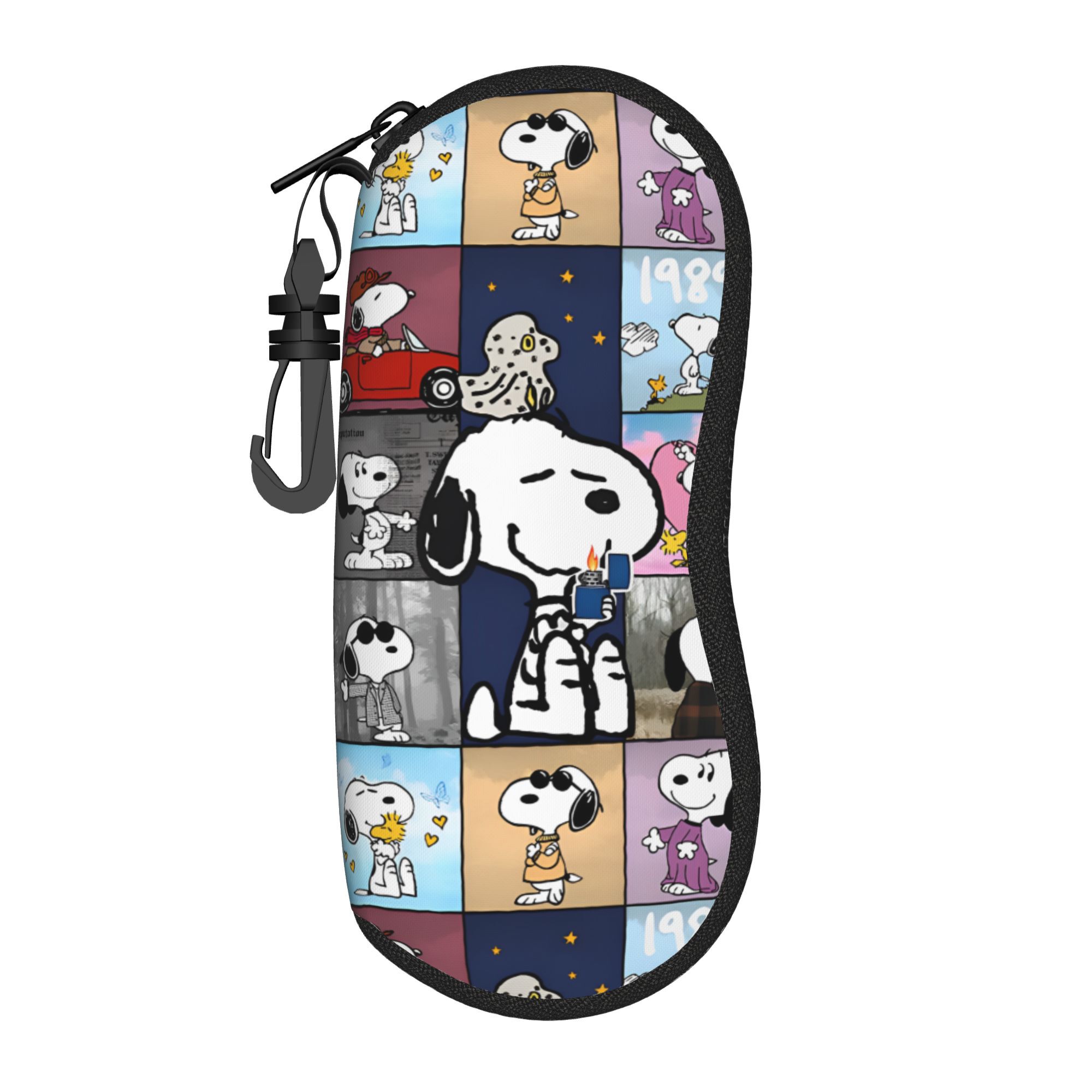 Niedliches Snoopy-Cartoon-Brillenetui für Mädchen, tragbar, Erdnüsse, Comic-Liebhaber, Leseschutz, Harajuku-Brillenbehälter