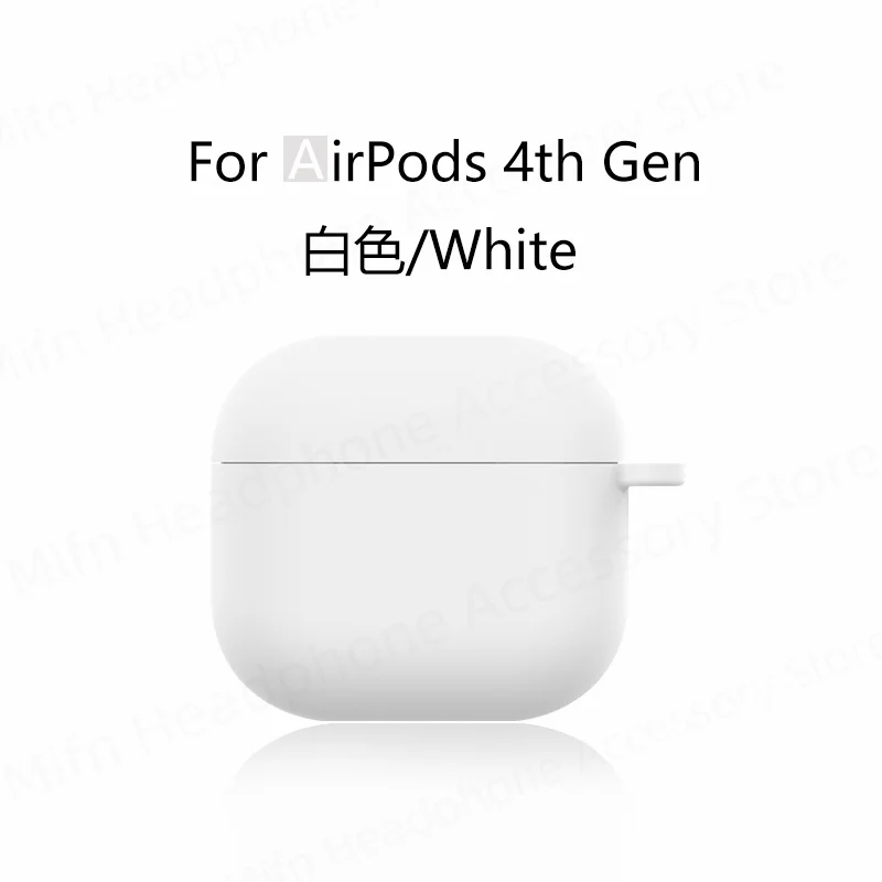 새로운 airpods 4 케이스 apple 이어폰 케이스 airpods 4 무선 블루투스 이어폰 케이스 커버 용 액체 실리콘 보호 케이스