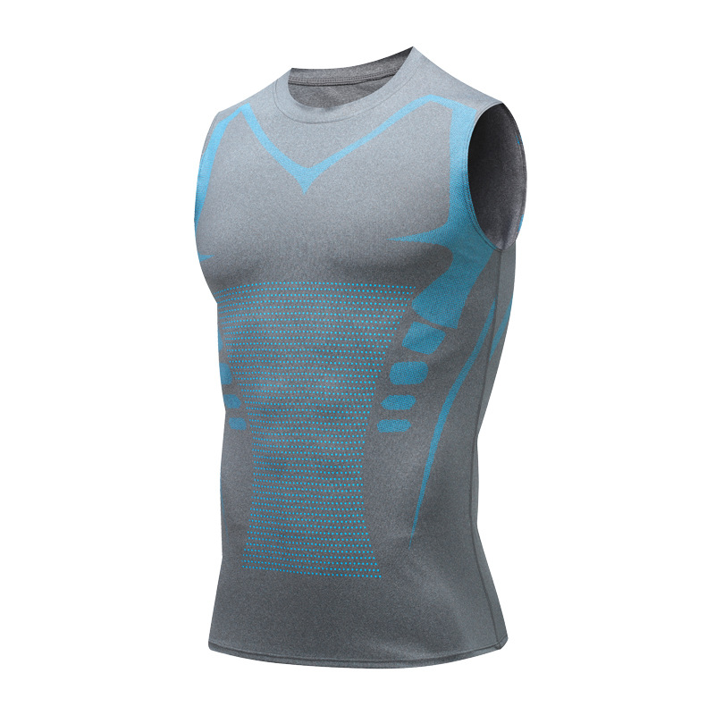 Camiseta sin mangas de compresión para hombre, camiseta de gimnasio sin mangas con estampado de secado rápido, ropa deportiva para hombre, chaleco de culturismo para Fitness, Top muscular de entrenamiento