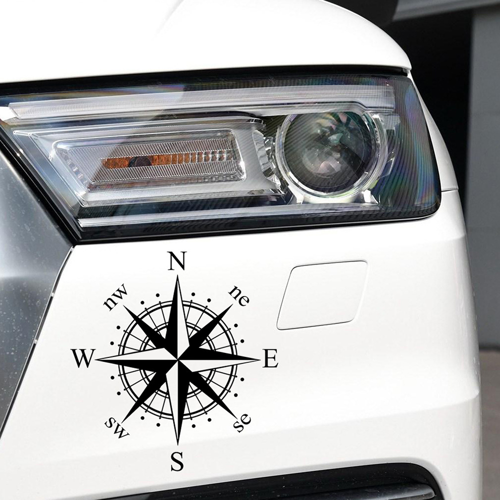 Adesivo de carro nswe bússola personalidade criativa decalques arte design auto motocicletas acessórios exteriores para decoração de caminhão rv