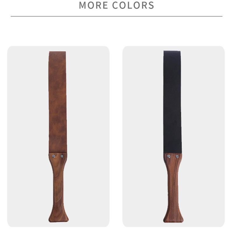 ด้ามไม้หนังแท้ทรงแสบ้านไม้วอลนัททำมือขนาด46.5ซม. ใช้ฝึกม้าขี่ม้าขี่ม้าได้