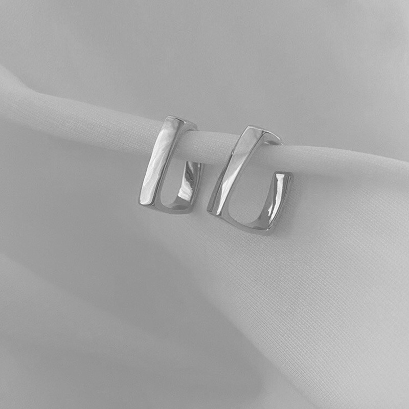 2Pcs Irregular Geometric Earrings for Women, New Trendy and Personalized Design Internet Famous Earring With Simple Temperament