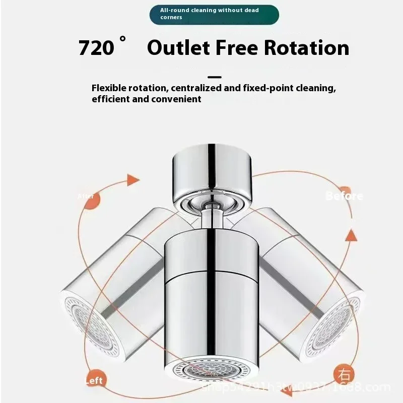 360 °   Adapter do baterii umywalkowej Do Kranu Filtr do spryskiwacza Akcesoria Zlewozmywak Kuchenny Ochrona przed pryskaniem 2 Obrotowe Regulowane Umywalka Prysznic Kuchnia