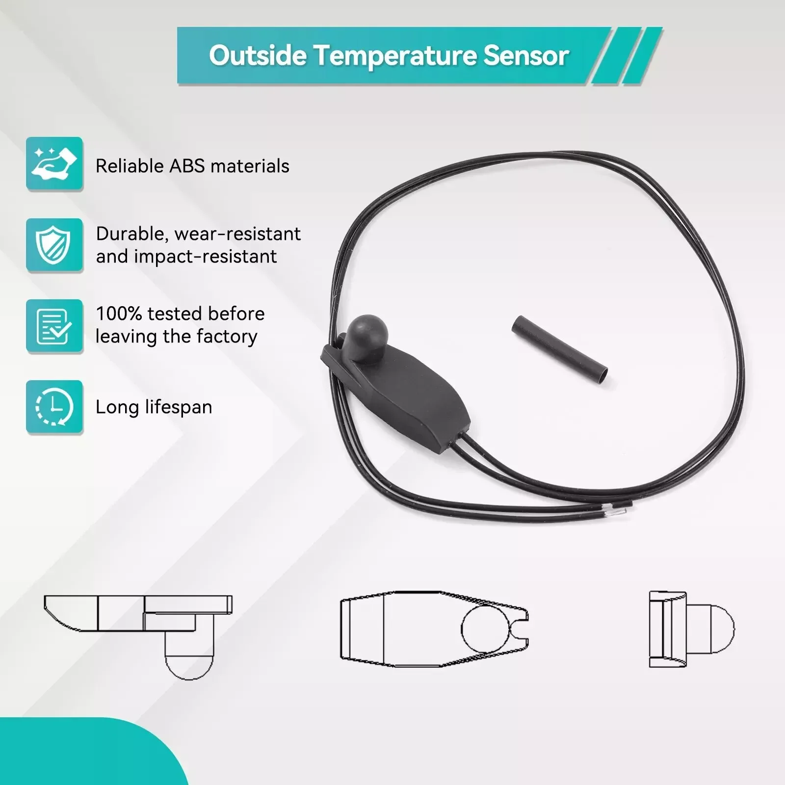 Außenluft-Außendurchmesser-Temperatursensor, passend für PEUGEOT 206 207 208 306 307 308 406 407 607 2008,6445F9, 6445.F9