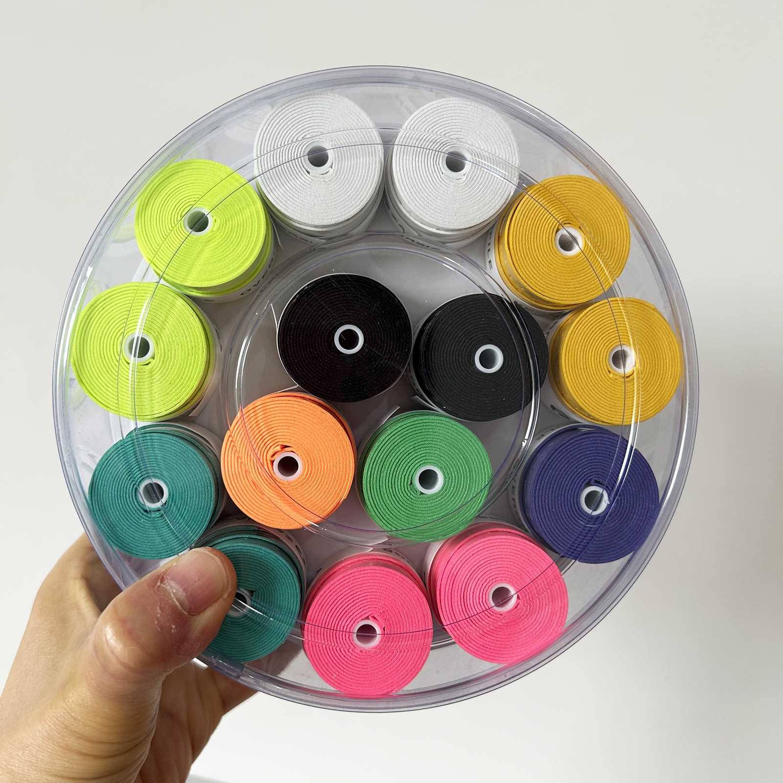 60 uds. Overgrips de tenis antideslizantes, raquetas de Squash perforadas adhesivas de PU, envolturas absorbidas para el sudor